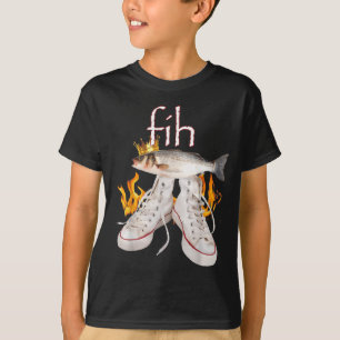 Fih Scute Ss Cute Sss Fish Funny Misspelled Fish M T-Shirt