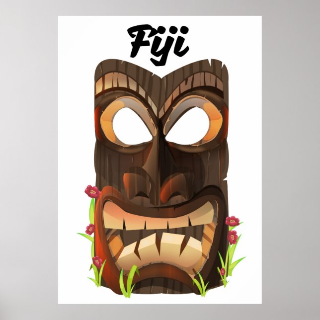 Fiji carved mask poster (Front)