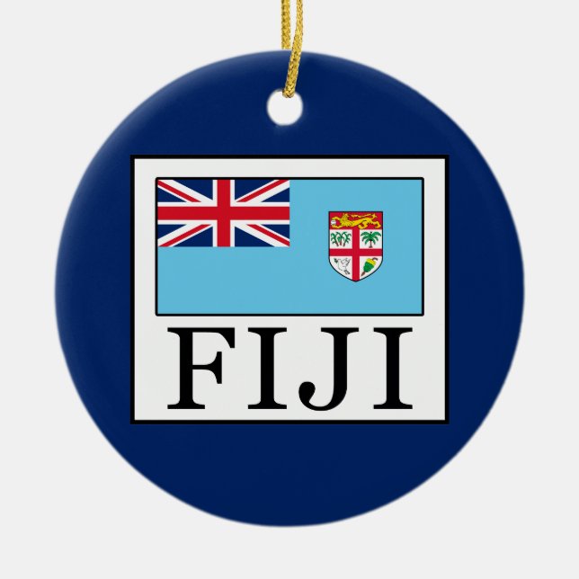 Fiji Ceramic Tree Decoration (Front)
