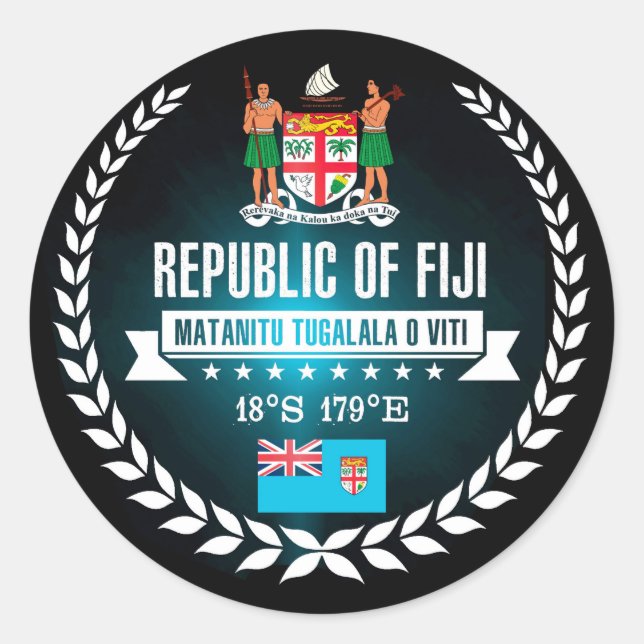 Fiji Classic Round Sticker (Front)