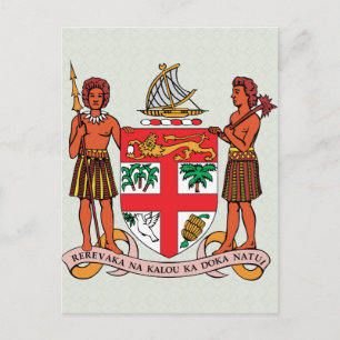 Fiji Coat of Arms detail Postcard