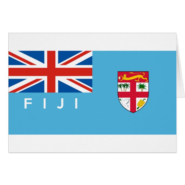 fiji country flag text name (Front Horizontal)