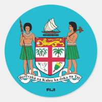Fiji Crest Round Sticker