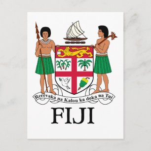FIJI - emblem / flag / coat of arms / symbol Postcard