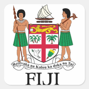 FIJI - emblem / flag / coat of arms / symbol Square Sticker