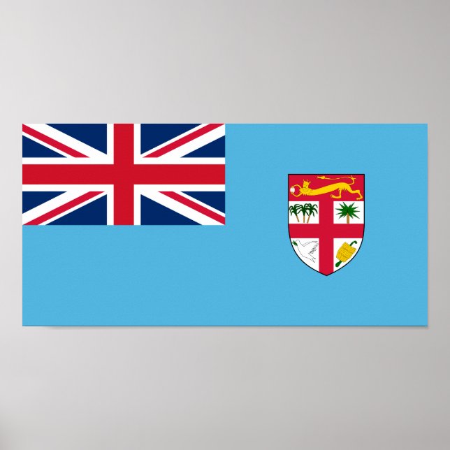 Fiji, Fiji flag Poster (Front)