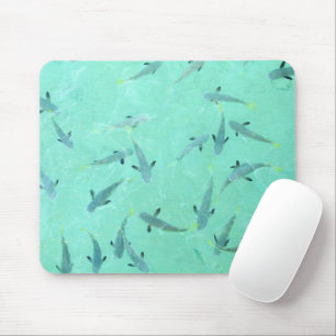 Fiji fish swimming in clear blue water mouse pad