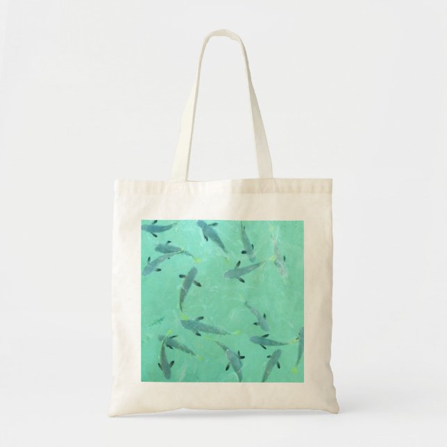 Fiji fish swimming in clear blue water tote bag (Front)