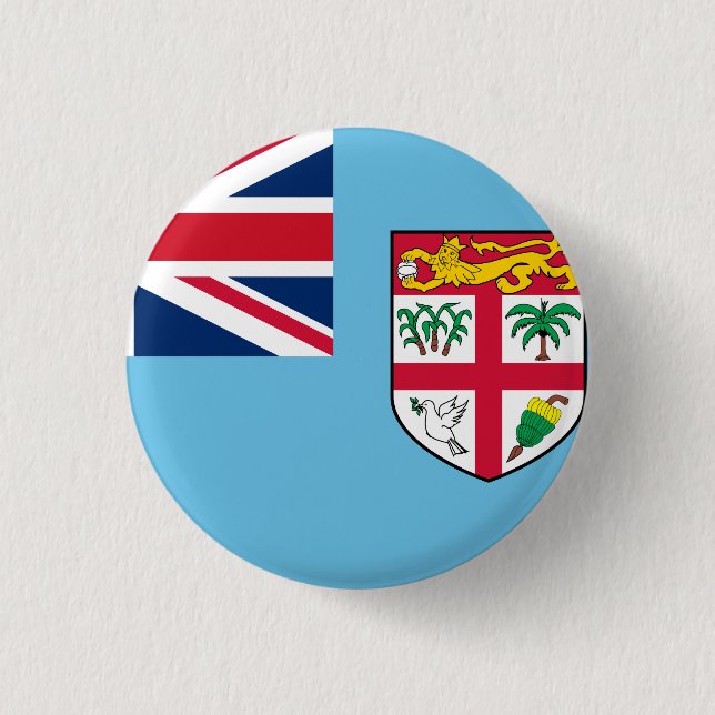 Fiji Flag 3 Cm Round Badge (Front)