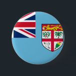 Fiji Flag 6 Cm Round Badge<br><div class="desc">The Fijian flag is a light blue ensign with the shield-of-arms in the fly. The used colours in the flag are blue, red, white. The proportion of the Fijian flag is 1:2. The Flag of Fiji was adopted in 1970. The first use of the current flag design was in 1924....</div>