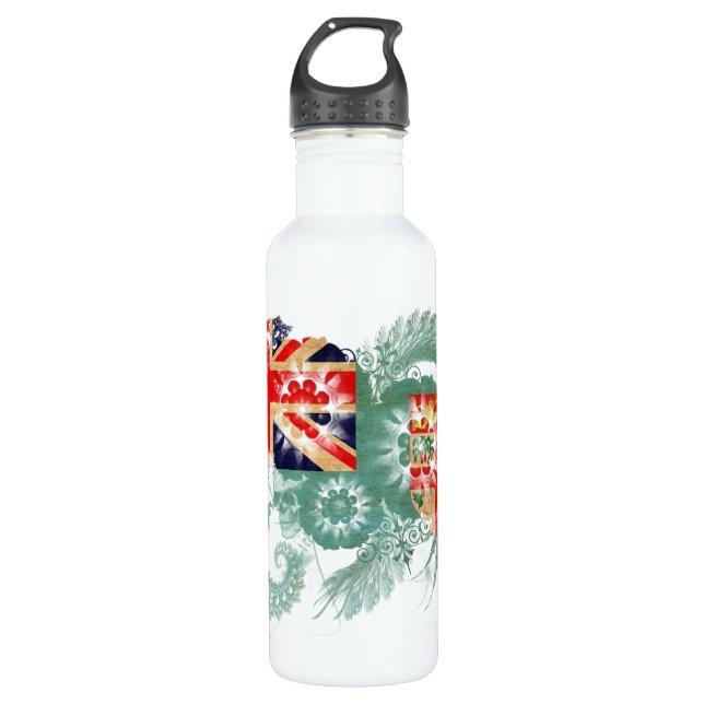 Fiji Flag 710 Ml Water Bottle (Front)