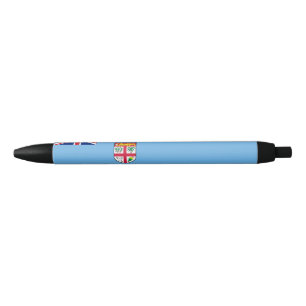 Fiji flag black ink pen