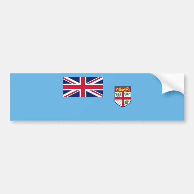 Fiji Flag Bumper Sticker (Front)