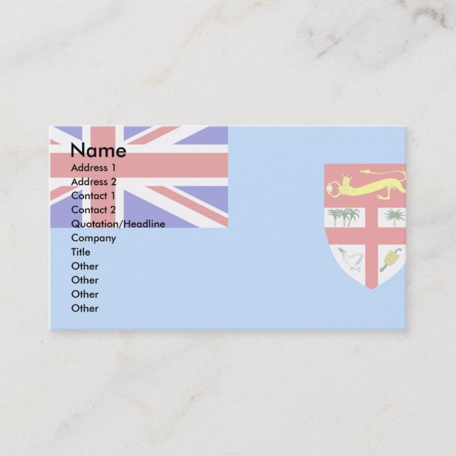 Fiji Flag Business Card (Front)