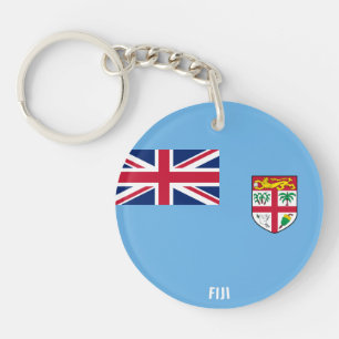 Fiji Flag Charming Patriotic Key Ring