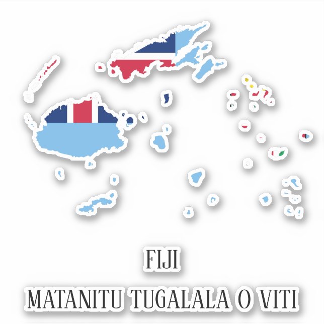 Fiji Flag Map (Front)
