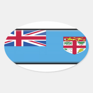 Fiji Flag Oval Sticker