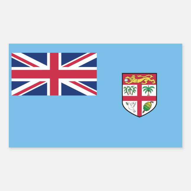 Fiji Flag Rectangular Sticker (Front)