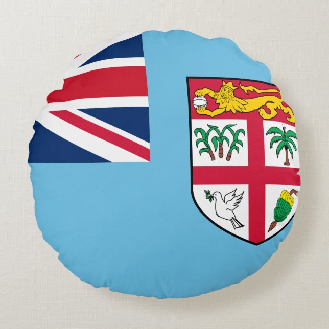 Fiji Flag Round Cushion (Front)