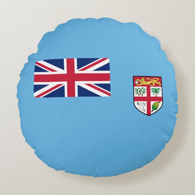 Fiji Flag Round Cushion (Front)