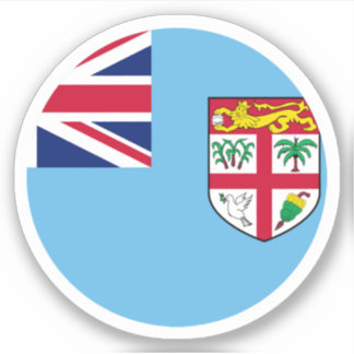 Fiji Flag Round Sticker