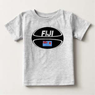 Fiji Flag Rugby Ball Infant Bodysuit