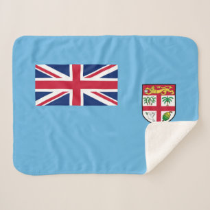 Fiji Flag Sherpa Blanket