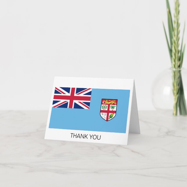 Fiji Flag Thank You Card (Front)
