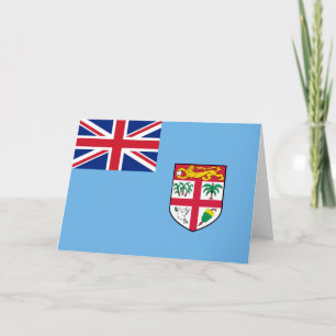 Fiji flag thank you card