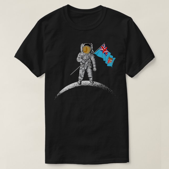 Fiji Heritage Fijian Astronaut Moon  T-Shirt (Design Front)