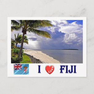 Fiji - I Love - Postcard
