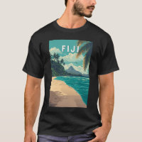 Fiji Illustration Travel Art Vintage