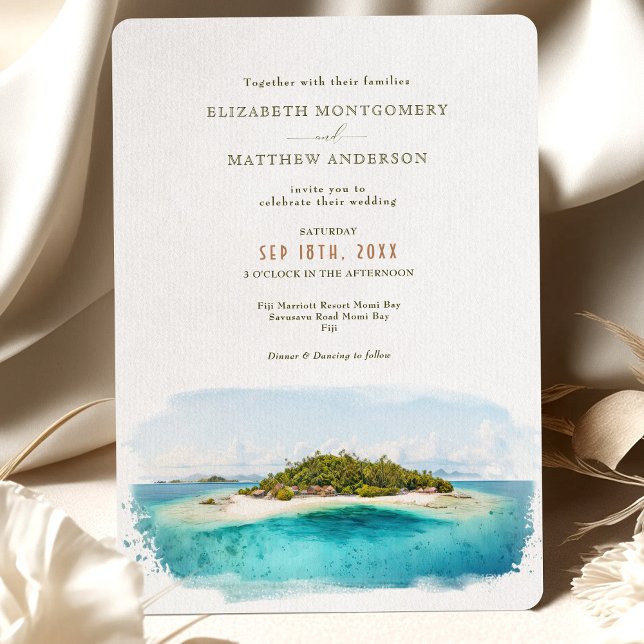 Fiji Island Melanesia Destination Wedding Invitation (Creator Uploaded)
