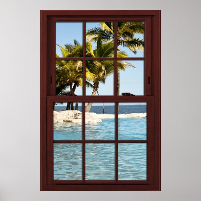 Fiji Island View #2 of 3 Picture Window Illusion Poster (Front)