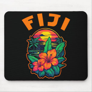 Fiji Islands Pacific Ocean Trocal Flowers Beach Va Mouse Pad