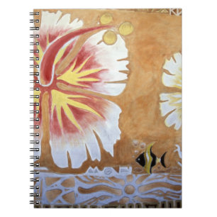 Fiji, mural art. spiral notebook
