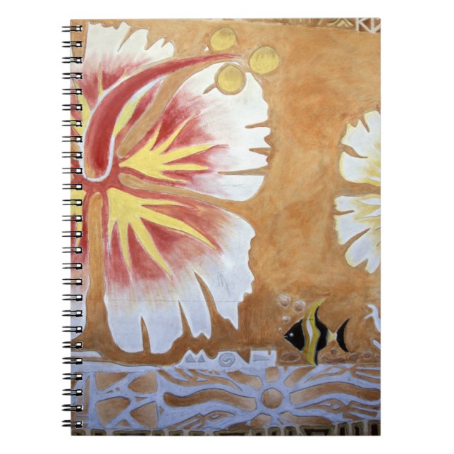 Fiji, mural art. spiral notebook (Front)