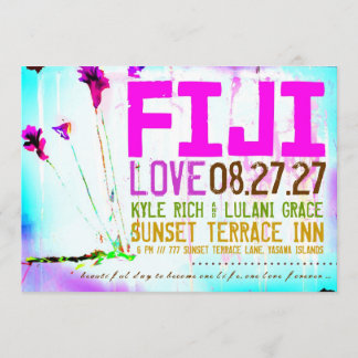 FIJI ONE Destination Invitation Blank Back