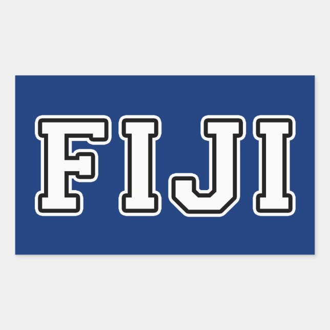 Fiji Rectangular Sticker (Front)