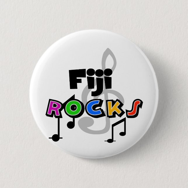 Fiji Rocks 6 Cm Round Badge (Front)
