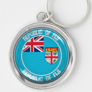Fiji Round Emblem Key Ring