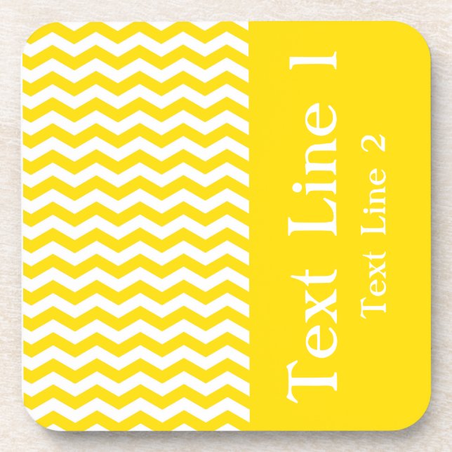 Fiji Sunrise Wave Chevron customisable Coaster (Front)
