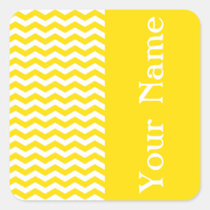 Fiji Sunrise Wave Chevron with name Square Sticker