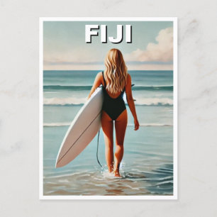 Fiji Surfer Girl Postcard