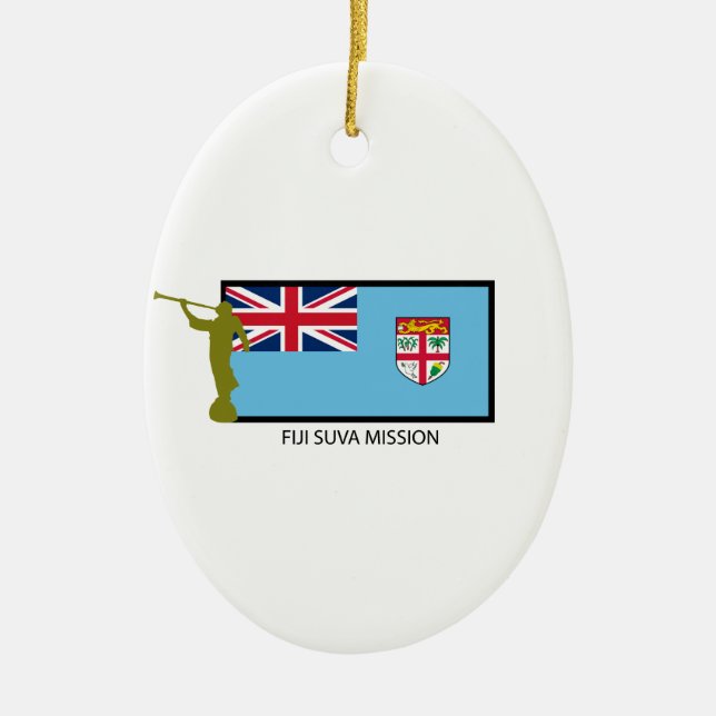 FIJI SUVA MISSION LDS CTR CERAMIC TREE DECORATION (Front)