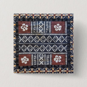 Fiji Tapa Cloth Print Button