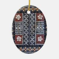 Fiji Tapa Cloth Print Ornament