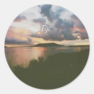 Fiji Tropical Island Flexible Photo Magnet Classic Round Sticker