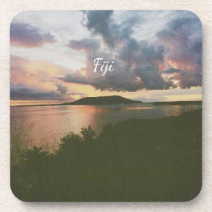 Fiji Tropical Island Flexible Photo Magnet Coaster