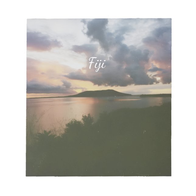 Fiji Tropical Island Flexible Photo Magnet Notepad (Front)